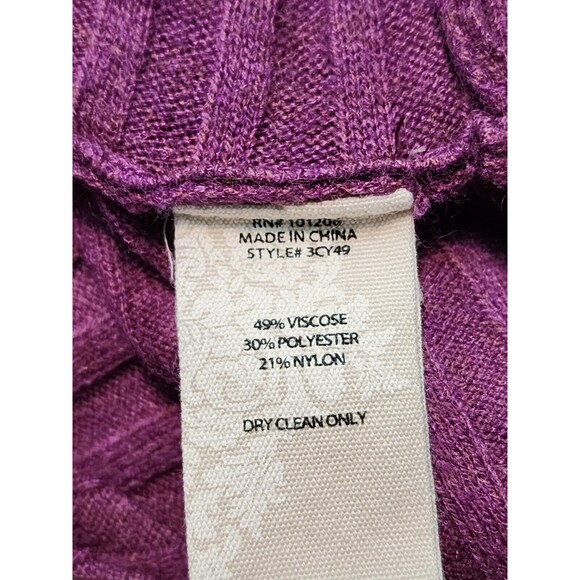 Soft Surroundings Women's Purple Sweater Pullover Knit Textured Size PS - Picture 5 of 7